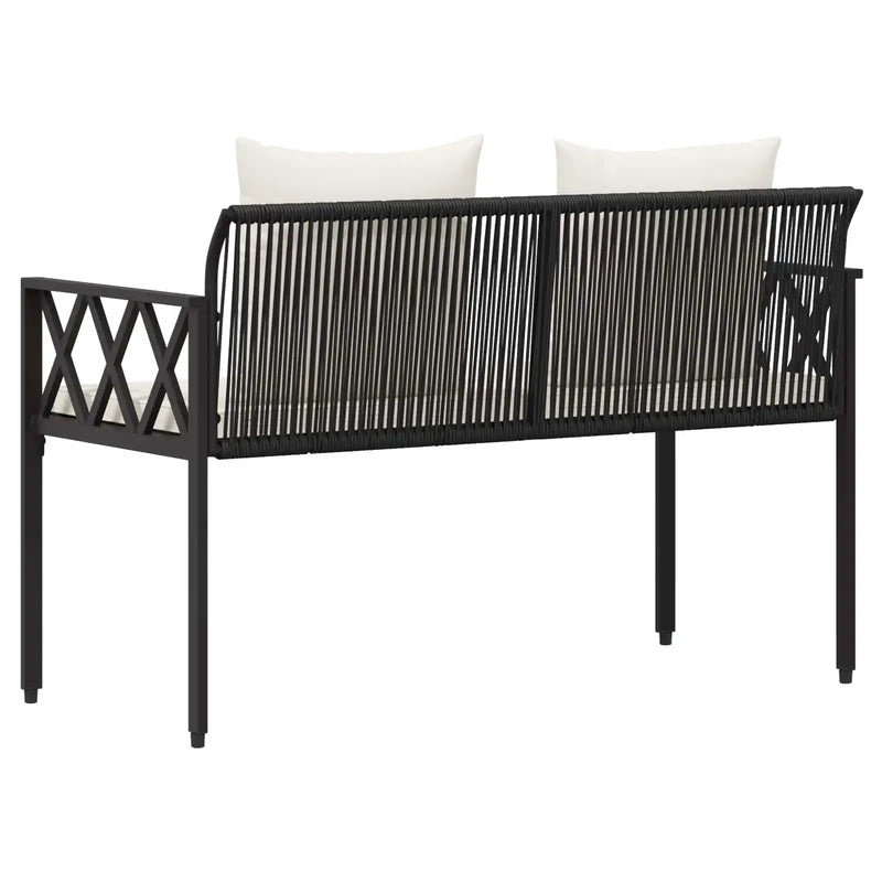 Outdoor Benches 2 -Seater 116 x 56 x 75 cm Poly Rattan