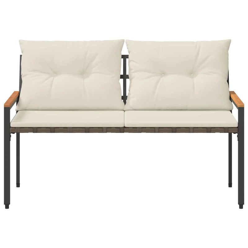 Outdoor Bench 2 -Seater 116 x 67.5 x 72 cm Poly Rattan