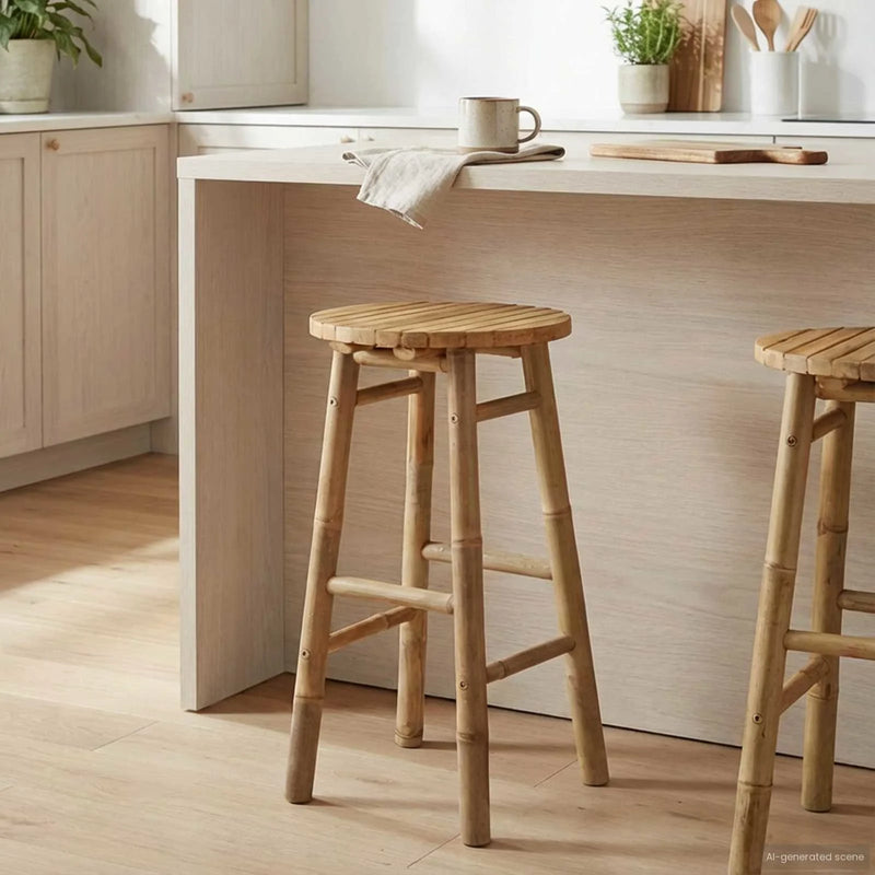 Garden Stool Natural �� 38 x 68 cm Bamboo