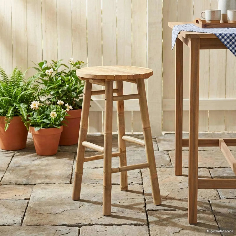 Garden Stool Natural �� 38 x 68 cm Bamboo