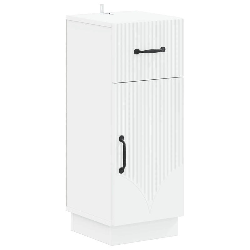 2 Piece Bathroom Cabinet Set HOORN White Engineered Wood