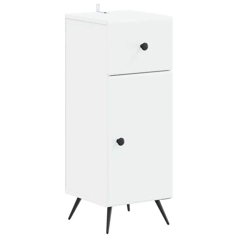 2 Piece Bathroom Cabinet Set BREDA White Engineered Wood
