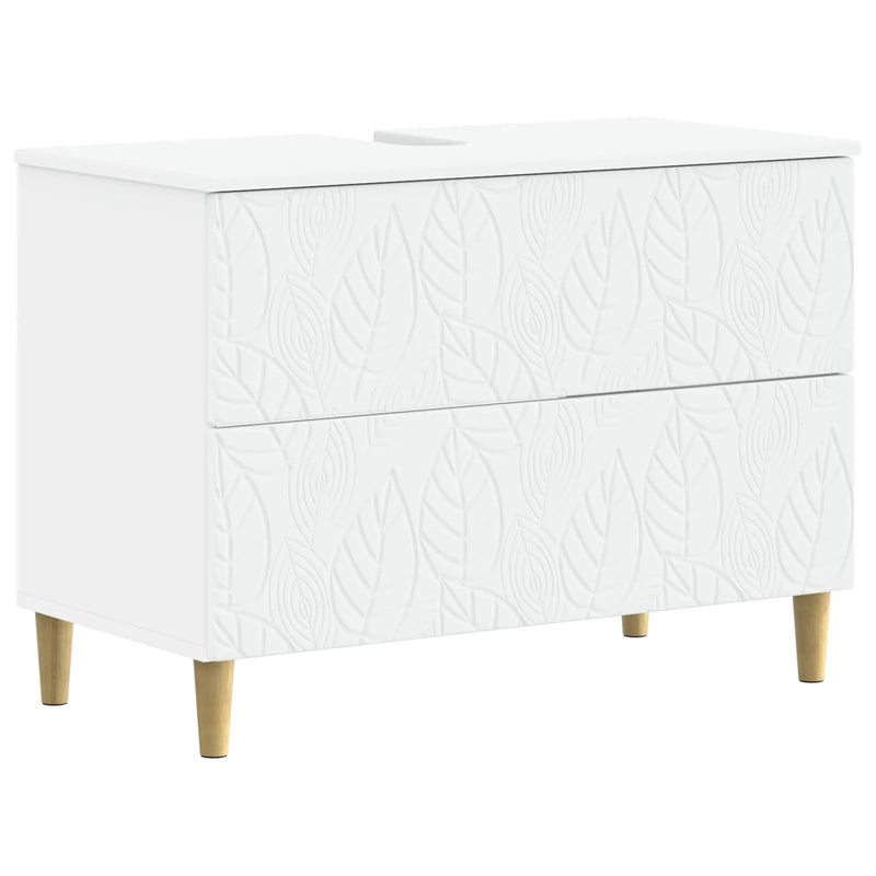3 Piece Bathroom Cabinet Set DELFT White Engineered Wood