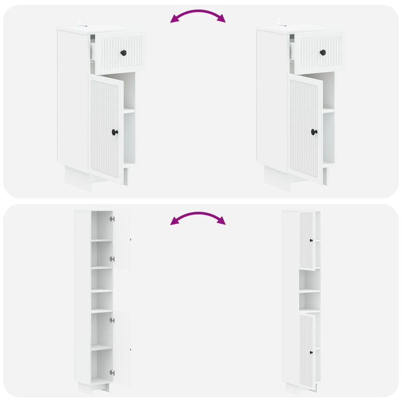 3 Piece Bathroom Cabinet Set EDE Engineered Wood