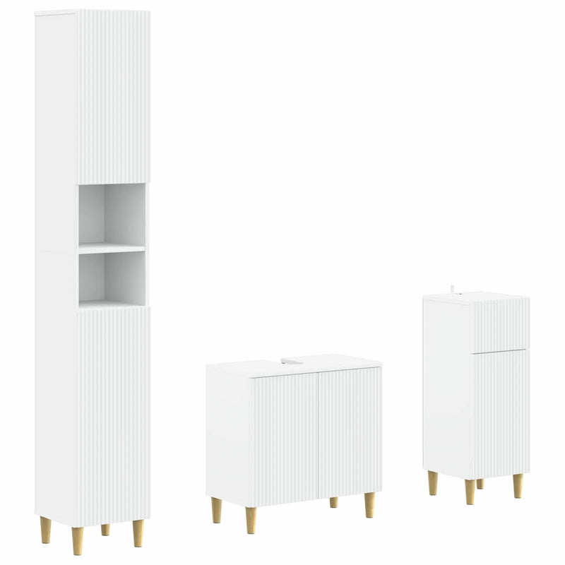 3 Piece Bathroom Cabinet Set ARNHEM Engineered Wood