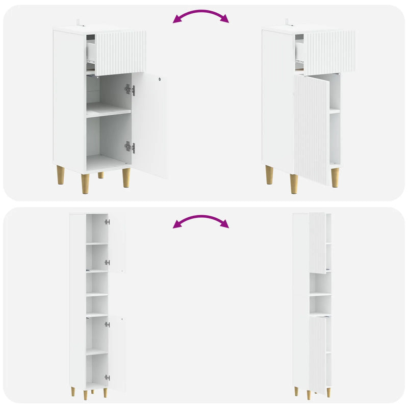 3 Piece Bathroom Cabinet Set ARNHEM Engineered Wood