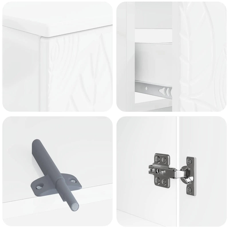 3 Piece Bathroom Cabinet Set DELFT Engineered Wood