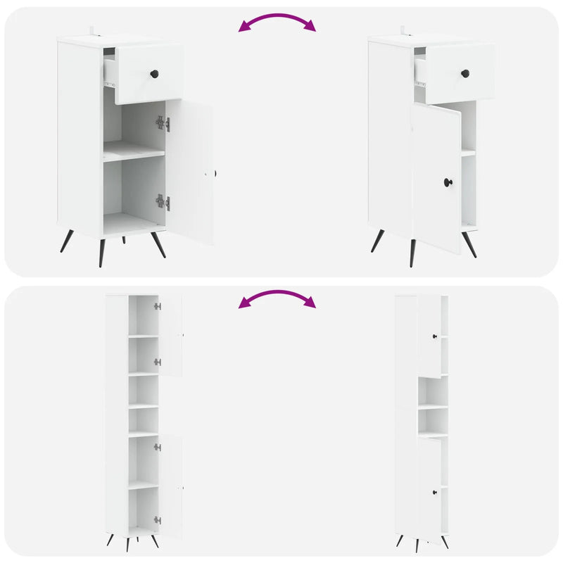 3 Piece Bathroom Cabinet Set BREDA Engineered Wood