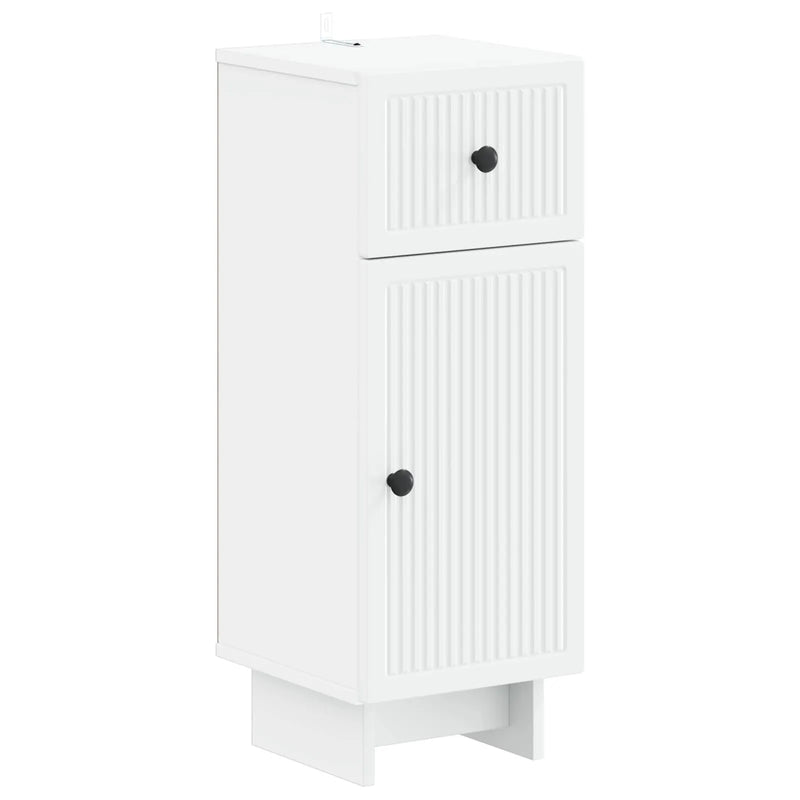 4 Piece Bathroom Cabinet Set EDE White Engineered Wood