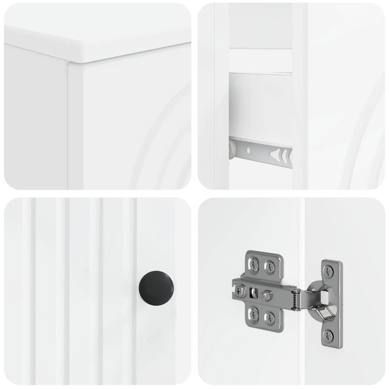 4 Piece Bathroom Cabinet Set ALKMAAR White Engineered Wood