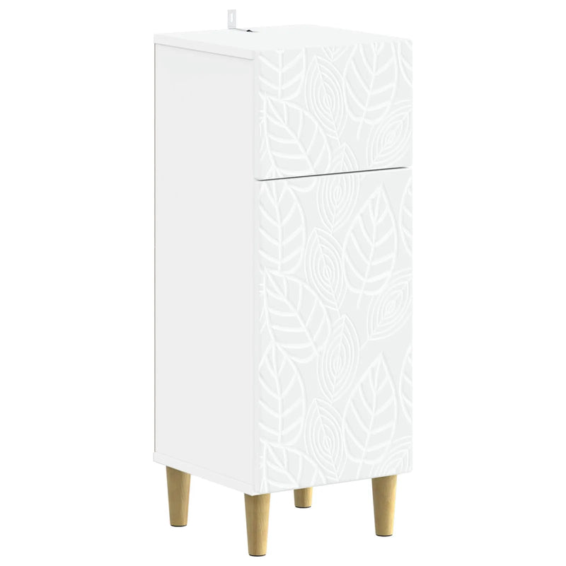 4 Piece Bathroom Cabinet Set DELFT White Engineered Wood