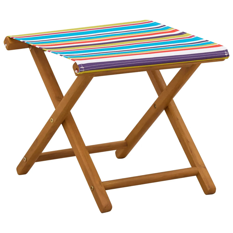 Deck Chair 4 pcs 3 Position Solid Eucalyptus Wood Multicolour