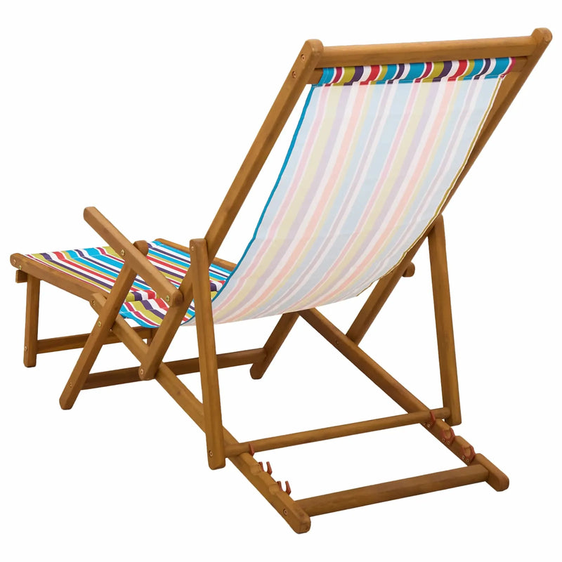 Folding Sun Lounger 2 pcs 3 Position Solid Eucalyptus Wood