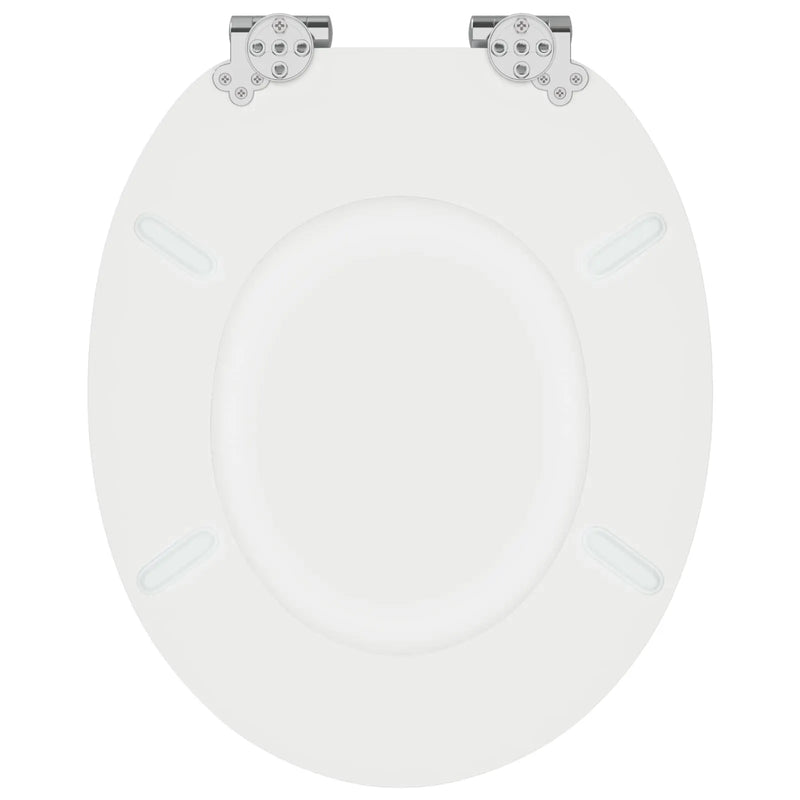 Soft-Close Toilet Seat White 44 x 38 cm MDF board