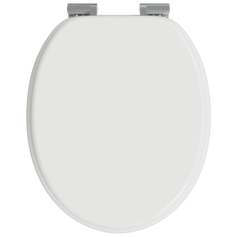 Soft-Close Toilet Seat White 44 x 38 cm MDF board