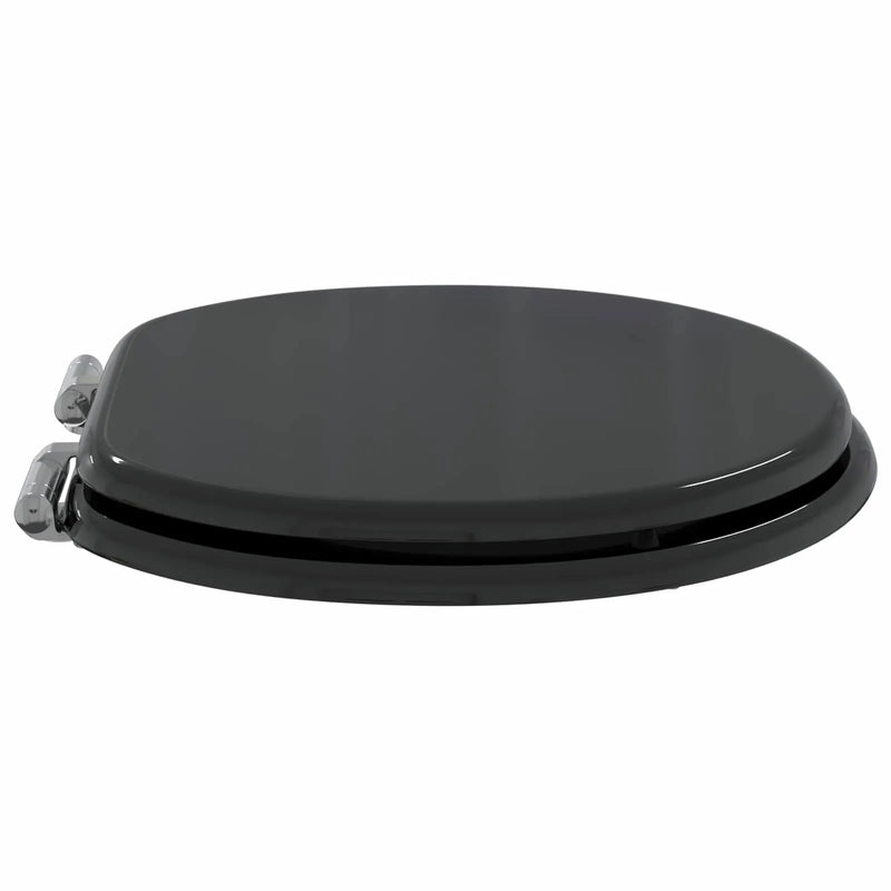 Soft-Close Toilet Seat Black 44 x 38 cm MDF board