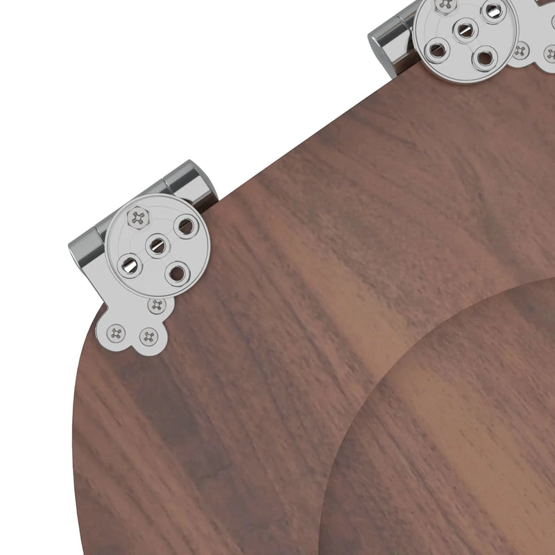 Soft-Close Toilet Seat Brown 44 x 38 cm MDF board