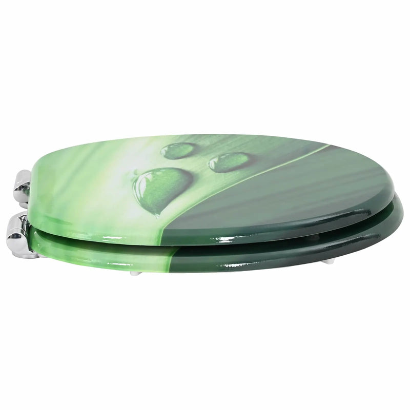 Soft-Close Toilet Seat Green Drop 44 x 38 cm MDF board