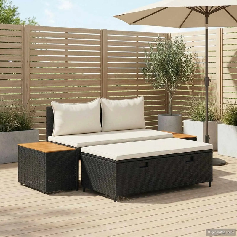 Outdoor Sofa Set 4 -Seater 4 pcs 55 x 30 x 39 cm.