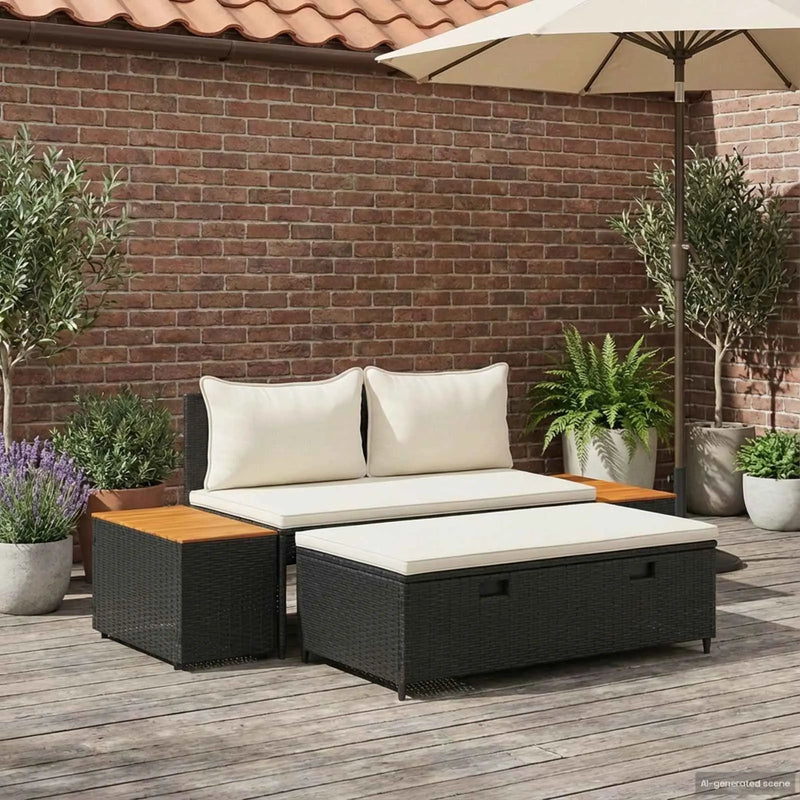 Outdoor Sofa Set 4 -Seater 4 pcs 55 x 30 x 39 cm.