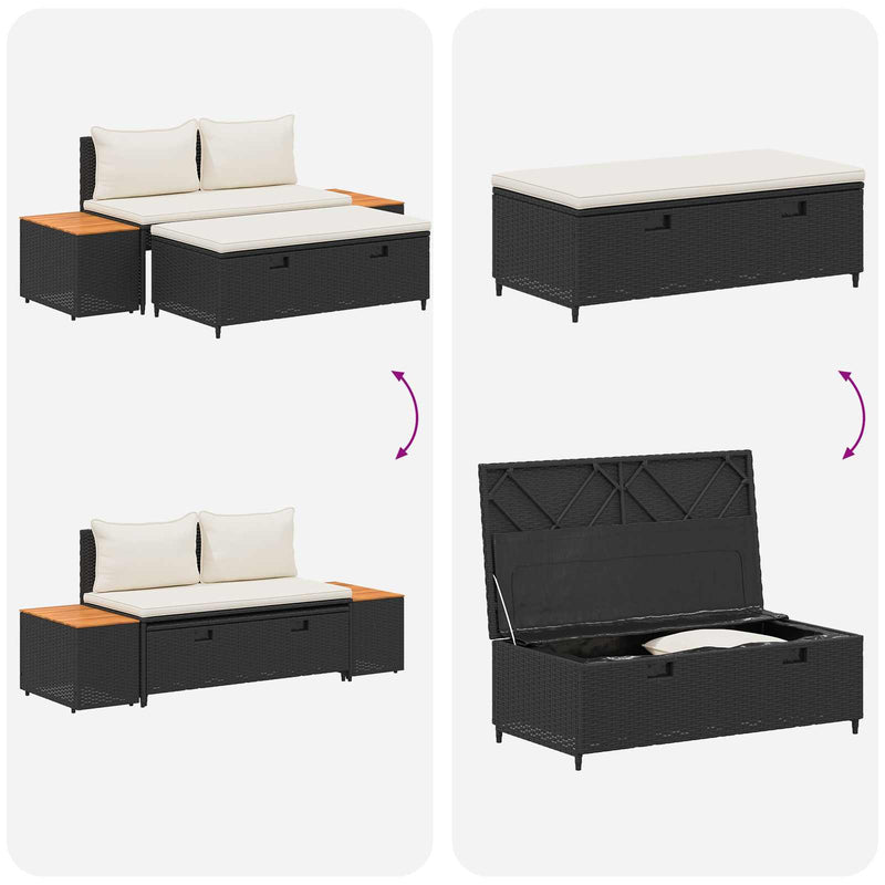 Outdoor Sofa Set 4 -Seater 4 pcs 55 x 30 x 39 cm.