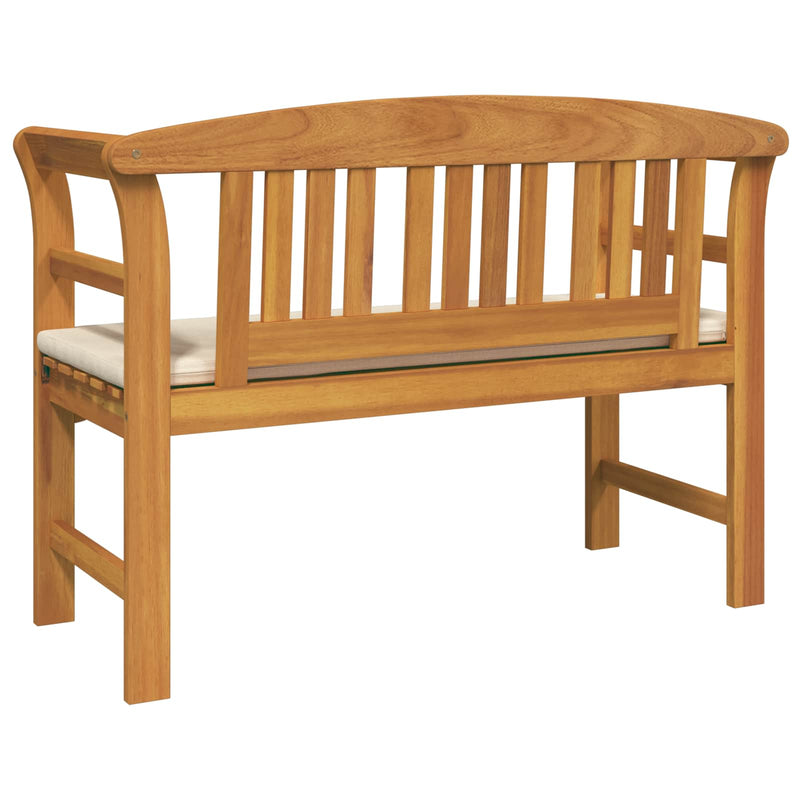 Bench with Cushion Natural Oil Finishing 114 x 46 x 82.5 cm