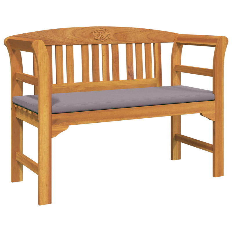 Bench with Cushion Natural Oil Finishing 114 x 46 x 82.5 cm