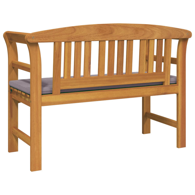Bench with Cushion Natural Oil Finishing 114 x 46 x 82.5 cm