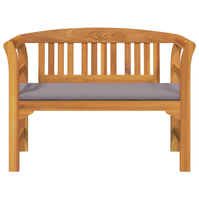 Bench with Cushion Natural Oil Finishing 114 x 46 x 82.5 cm