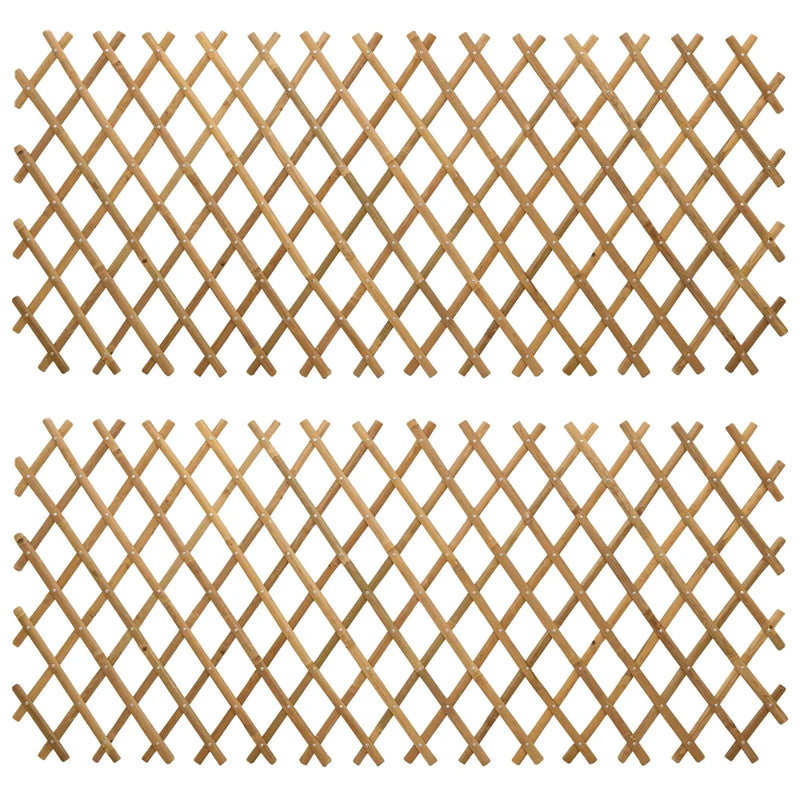 Expandable Trellis Fence 2 pcs Light Brown 100 x 105 cm Bamboo
