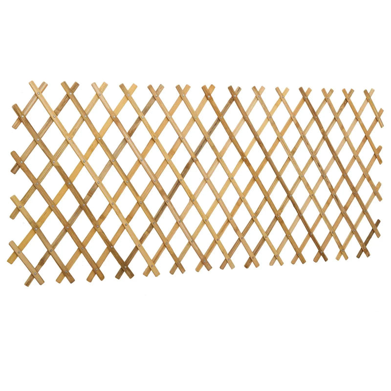 Expandable Trellis Fence 2 pcs Light Brown 100 x 105 cm Bamboo