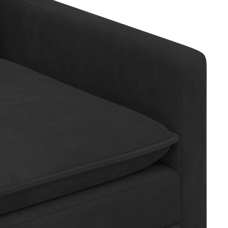 Sofa Black 196 x 81 x 87.5 cm Velvet