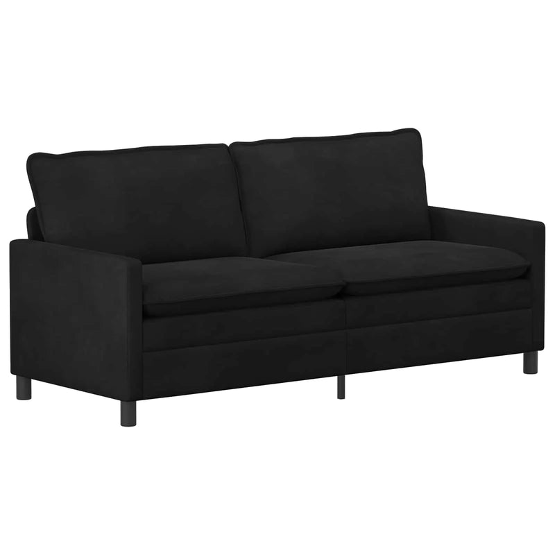 Sofa Black 196 x 81 x 87.5 cm Velvet