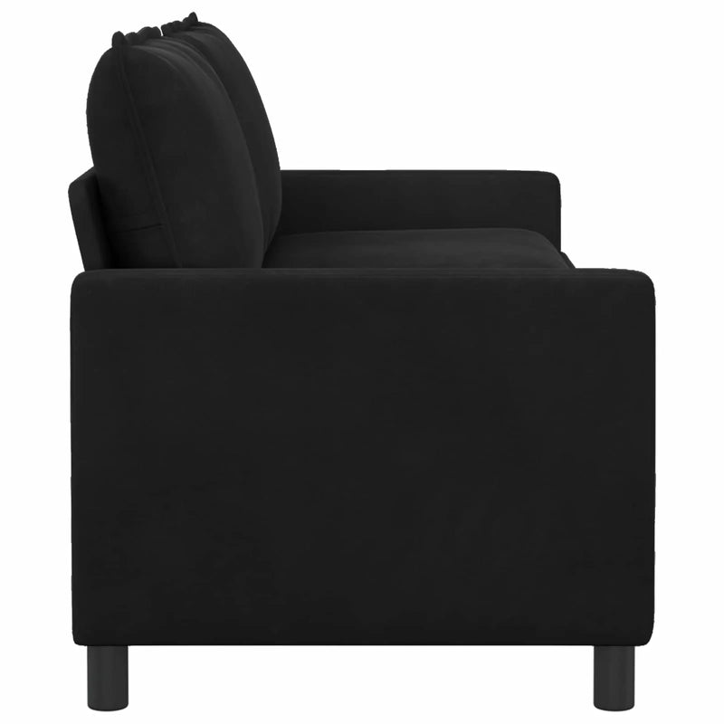 Sofa Black 196 x 81 x 87.5 cm Velvet
