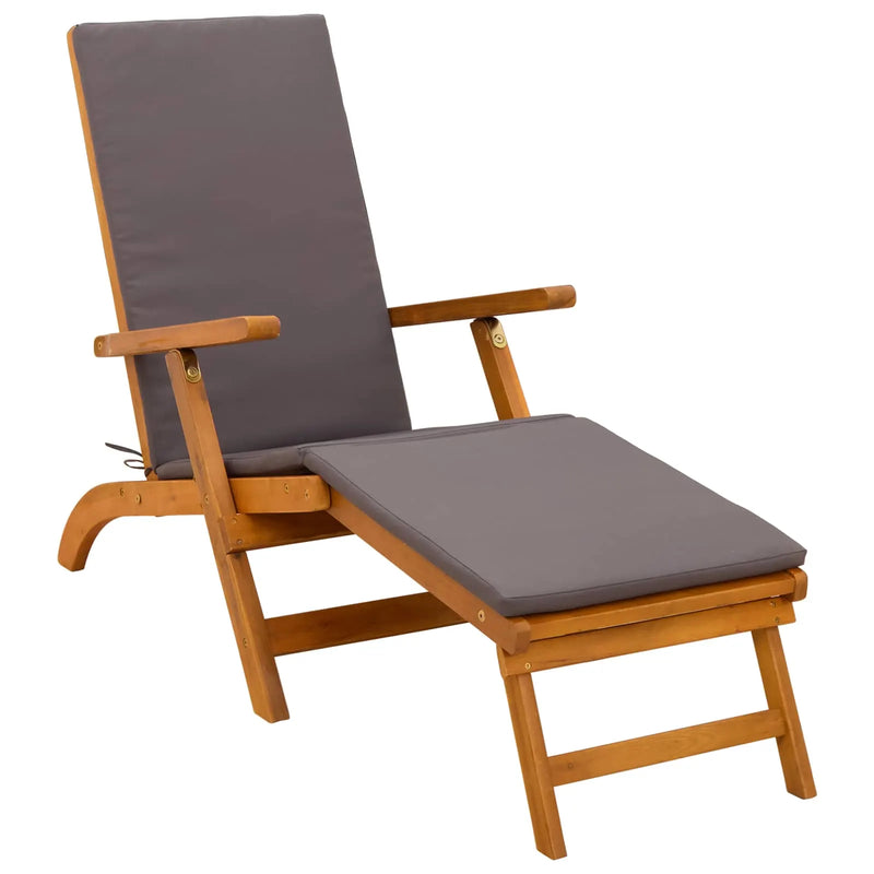 Reclining and Folding Sunlounger 55 x 146 x 91 cm