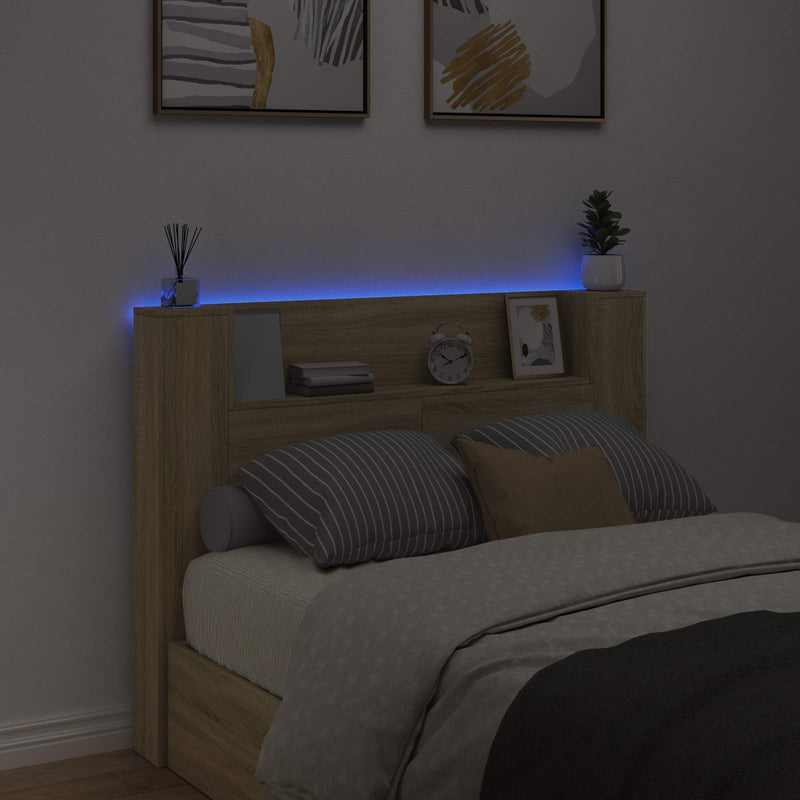 vidaXL Headboard Sonoma Oak 140 x 16,5 x 103,5 cm Engineered Wood