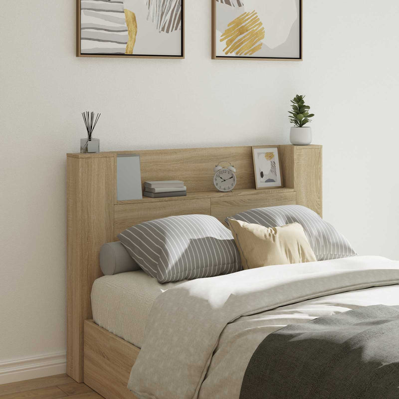 vidaXL Headboard Sonoma Oak 140 x 16,5 x 103,5 cm Engineered Wood