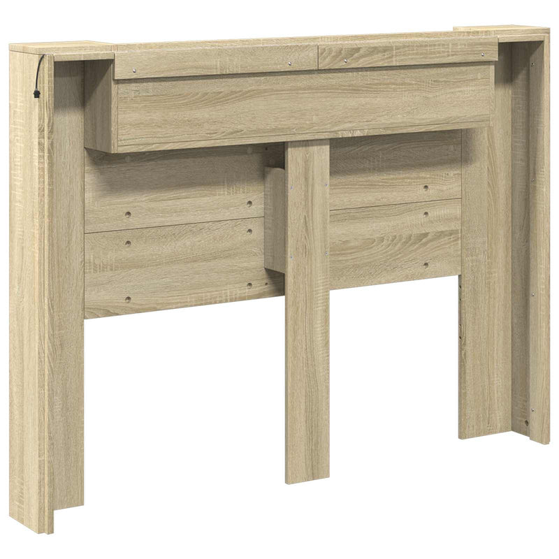 vidaXL Headboard Sonoma Oak 140 x 16,5 x 103,5 cm Engineered Wood