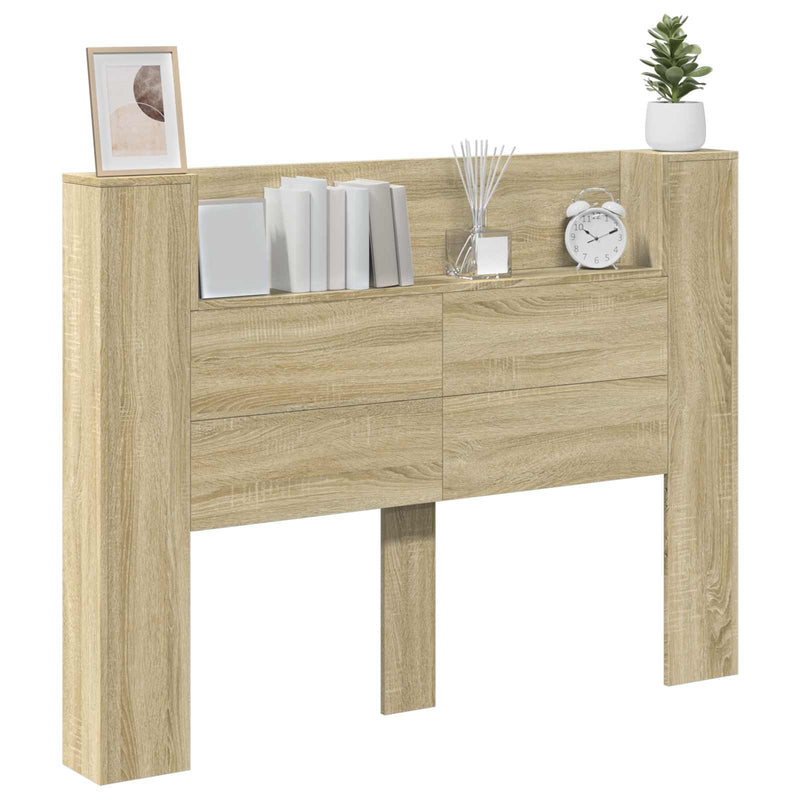 vidaXL Headboard Sonoma Oak 140 x 16,5 x 103,5 cm Engineered Wood