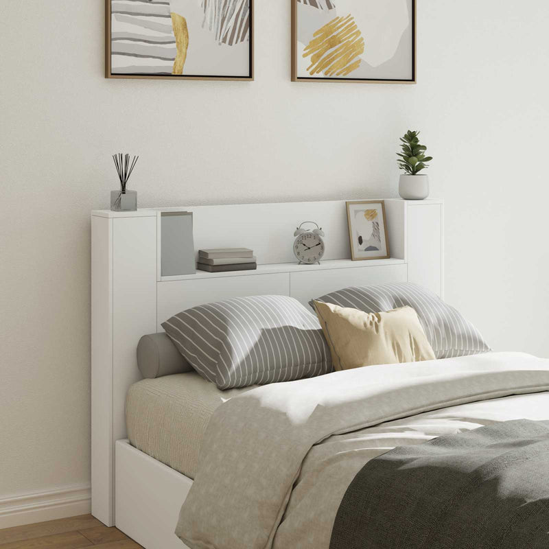 vidaXL Headboard White 140 x 16,5 x 103,5 cm Engineered Wood