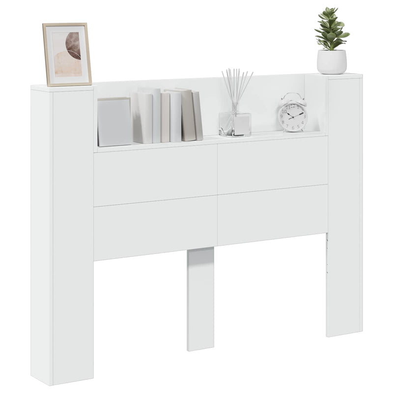vidaXL Headboard White 140 x 16,5 x 103,5 cm Engineered Wood