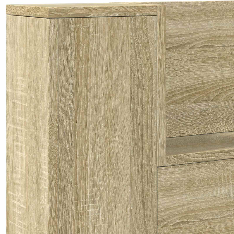 vidaXL Headboard Sonoma Oak 160 x 16,5 x 103,5 cm Engineered Wood
