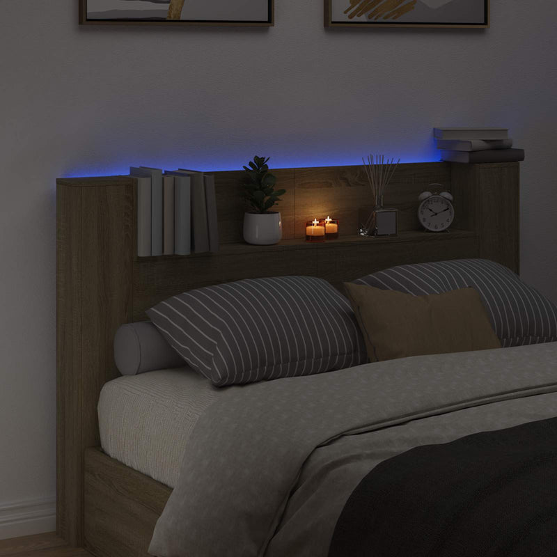 vidaXL Headboard Sonoma Oak 160 x 16,5 x 103,5 cm Engineered Wood