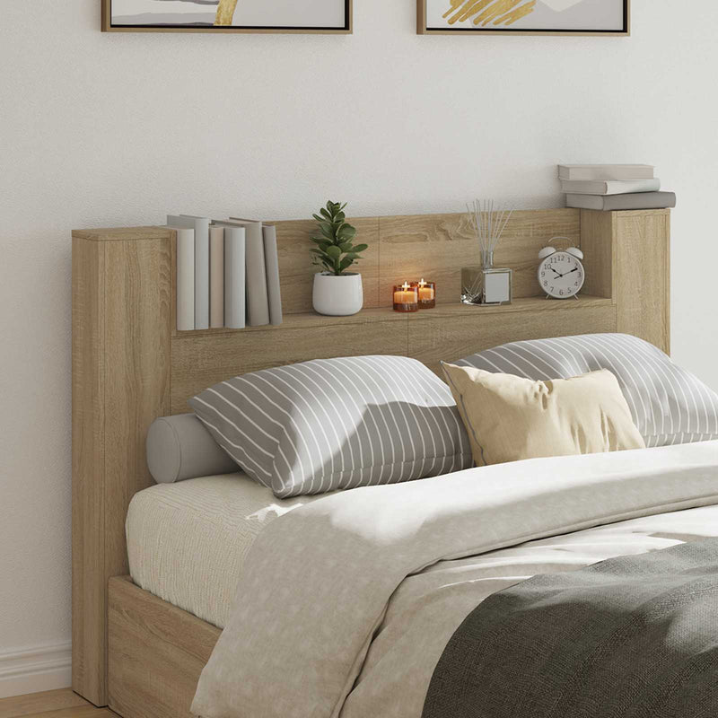 vidaXL Headboard Sonoma Oak 160 x 16,5 x 103,5 cm Engineered Wood