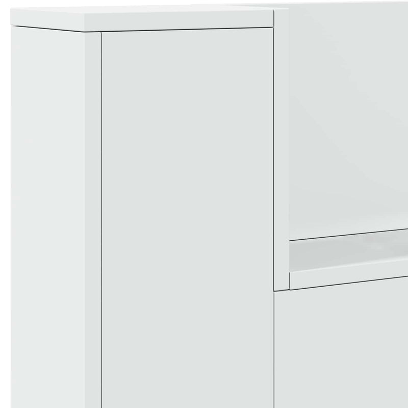 vidaXL Headboard White 180 x 16,5 x 103,5 cm Engineered Wood