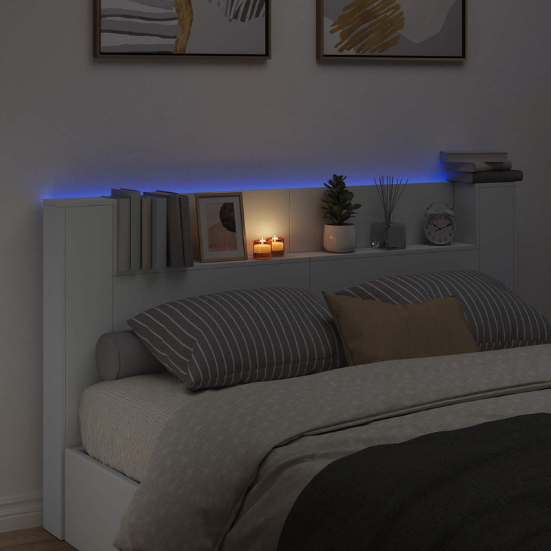 vidaXL Headboard White 180 x 16,5 x 103,5 cm Engineered Wood