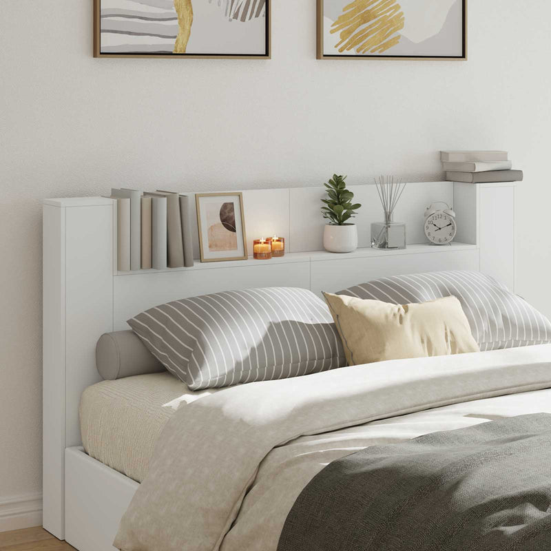 vidaXL Headboard White 180 x 16,5 x 103,5 cm Engineered Wood