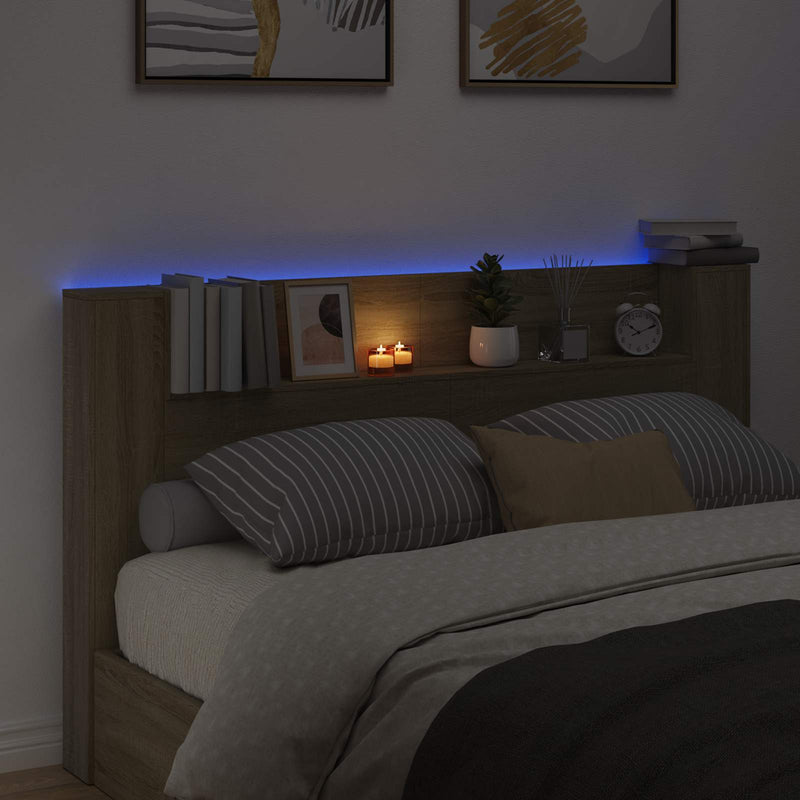 vidaXL Headboard Sonoma Oak 180 x 16,5 x 103,5 cm Engineered Wood