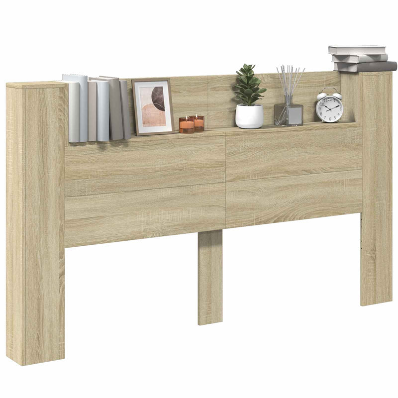 vidaXL Headboard Sonoma Oak 180 x 16,5 x 103,5 cm Engineered Wood