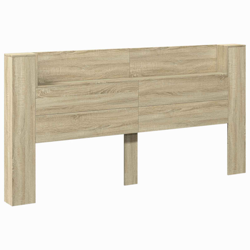 vidaXL Headboard Sonoma Oak 200 x 16,5 x 103,5 cm Engineered Wood